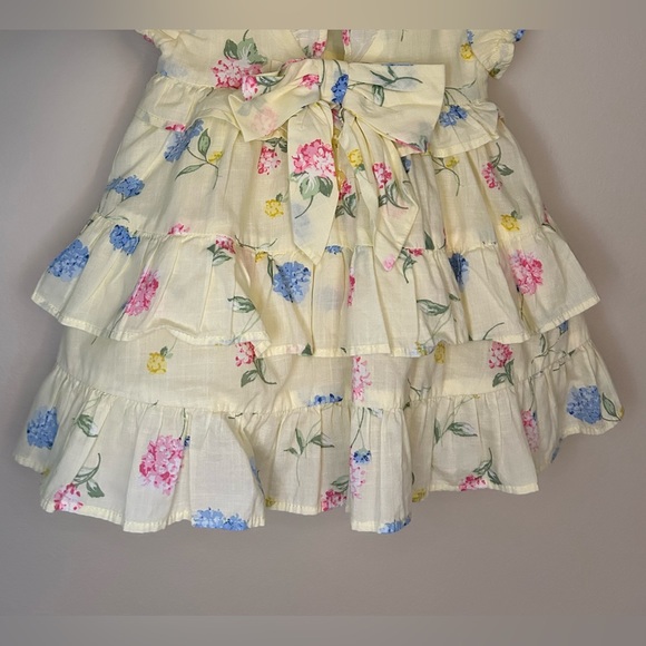 Janie and Jack Baby Girl Floral Tiered Ruffle Dress 3-6 Months - Picture 7 of 8
